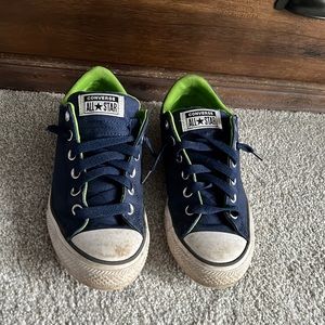 Converse All Star - Blue with green inside Boys size 5